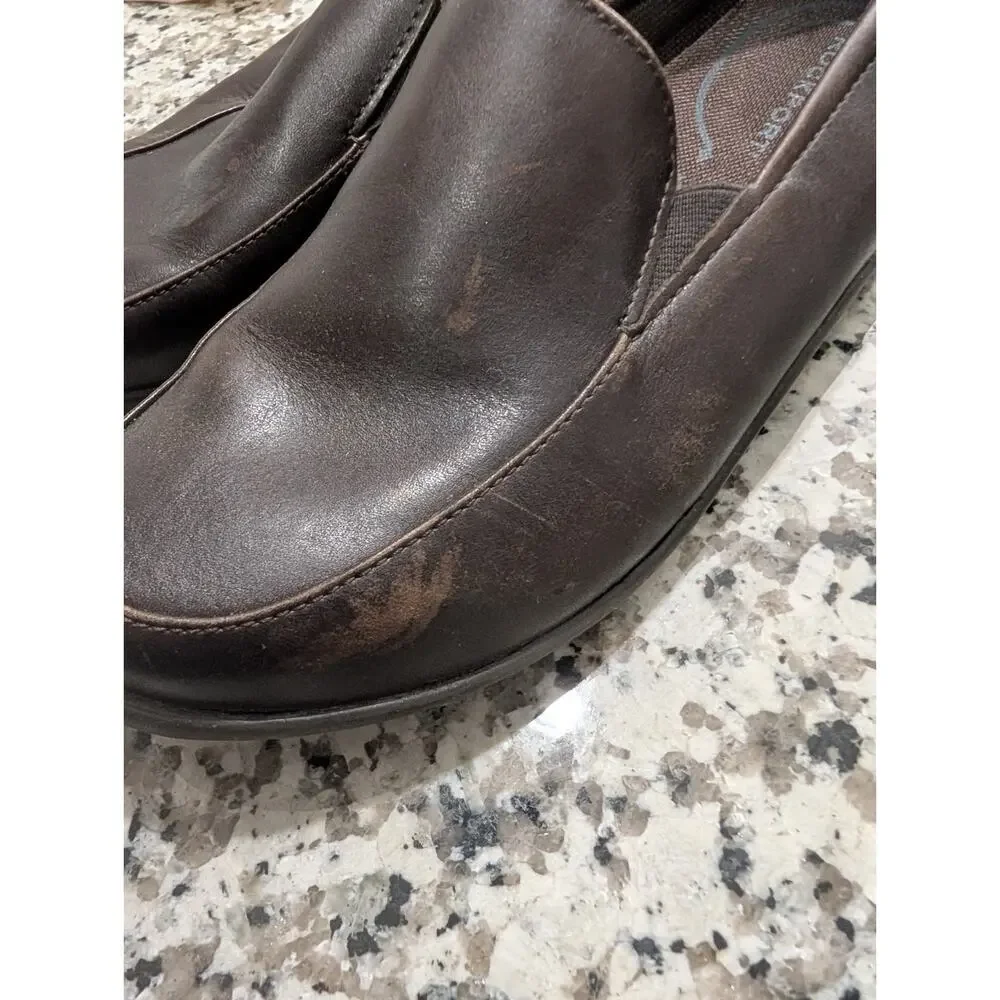 Womens/Ladies Brown Rockport Leather Upper Shoes 7W Used